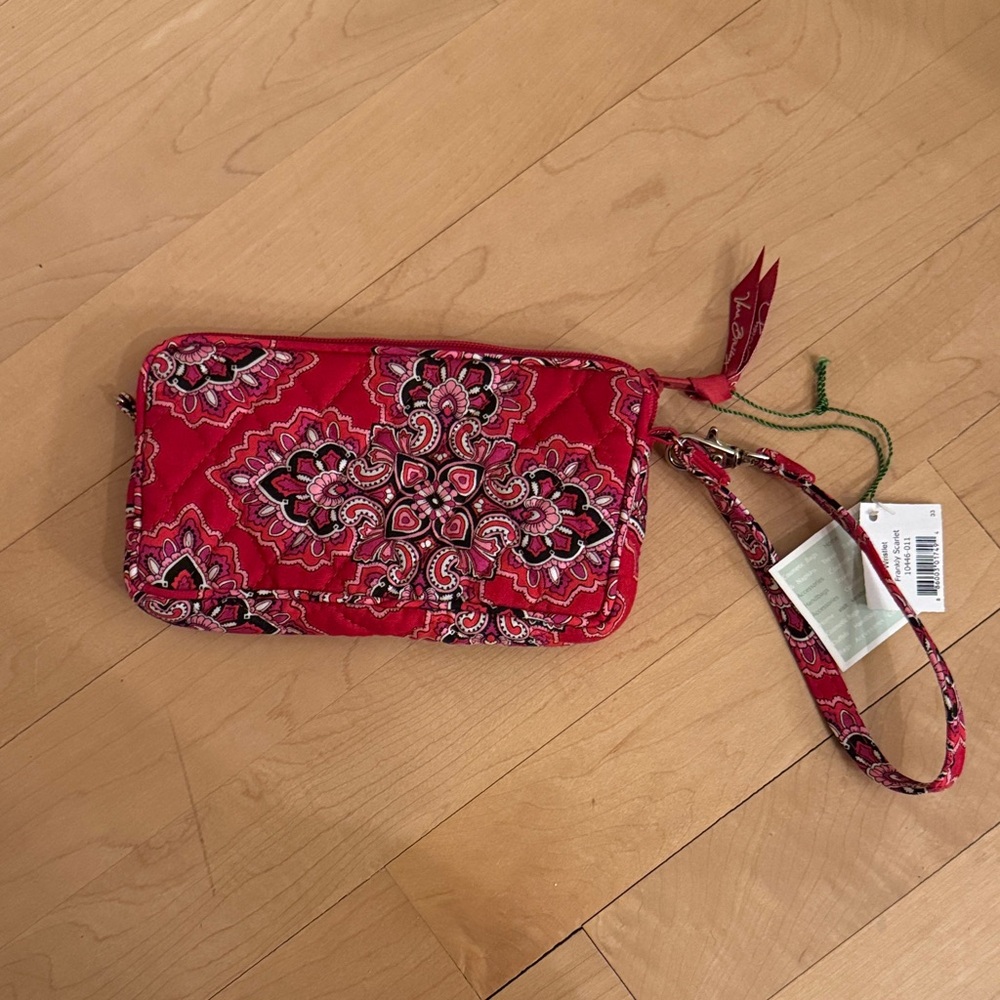 Vera Bradley Red Floral Wristlet